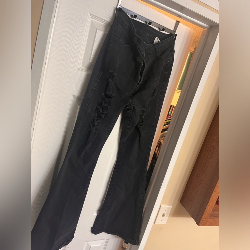 Black bellbottoms